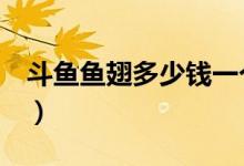 斗鱼鱼翅多少钱一个（主播就是靠这个赚钱！）