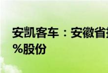 安凯客车：安徽省投资集团拟继续减持不超3%股份