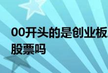 00开头的是创业板股票吗 00开头的是创业板股票吗