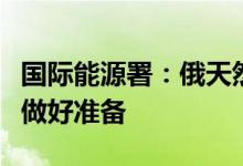 国际能源署：俄天然气供应或完全中断欧洲需做好准备