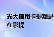 光大信用卡提额是怎么提的 光大信用卡提额在哪提