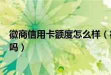 徽商信用卡额度怎么样（徽商银行信用卡第一次申请额度高吗）