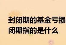 封闭期的基金亏损的情况大吗 基金三个月封闭期指的是什么