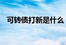 可转债打新是什么 可转债打新是什么意思