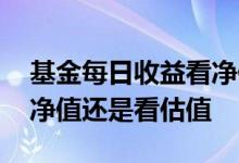 基金每日收益看净值还是估值 基金收益是看净值还是看估值
