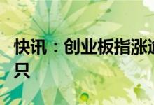 快讯：创业板指涨逾3%两市上涨个股近3900只