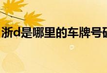 浙d是哪里的车牌号码（浙d是哪里的车牌号）