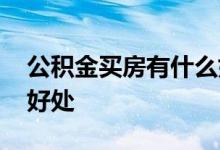 公积金买房有什么好处呢 公积金买房有什么好处