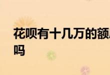 花呗有十几万的额度吗 花呗有十几万的额度吗
