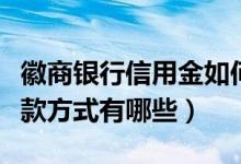 徽商银行信用金如何还款（徽商银行信用卡还款方式有哪些）