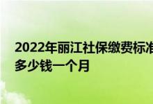2022年丽江社保缴费标准基数及比例一览表 丽江个人社保多少钱一个月 