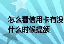 怎么看信用卡有没有提额 怎么查询到信用卡什么时候提额