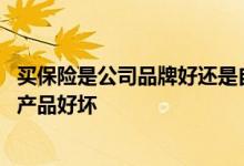 买保险是公司品牌好还是自己买好 买保险到底是看公司还是产品好坏