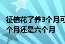 征信花了养3个月可以贷款吗 征信花了要养三个月还是六个月