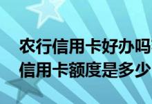 农行信用卡好办吗额度是多少 有谁知道农行信用卡额度是多少
