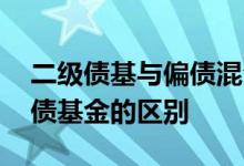 二级债基与偏债混合基金区别 纯债基金和偏债基金的区别