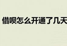 借呗怎么开通了几天又关了（借呗怎么开通）
