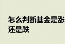 怎么判断基金是涨还是跌 怎么分辨基金是涨还是跌