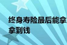 终身寿险最后能拿到钱吗 终身寿险何时才能拿到钱