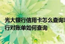 光大银行信用卡怎么查询对账单 中国光大银行信用卡网上银行对账单如何查询
