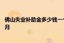 佛山失业补助金多少钱一个月 佛山失业补助金可以领取几个月 