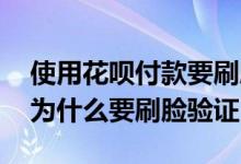 使用花呗付款要刷脸验证是为什么 花呗付款为什么要刷脸验证