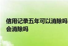 信用记录五年可以消除吗 过了5年不好的信用记录就会自然会消除吗