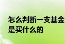 怎么判断一支基金可不可买 怎么看一支基金是买什么的