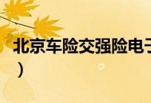 北京车险交强险电子保单（北京车险交多少钱）