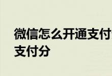 微信怎么开通支付分功能 微信里面怎么开通支付分
