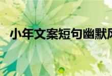 小年文案短句幽默风趣（小年文案有哪些）