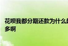 花呗我都分期还款为什么越还越多 花呗分期还款怎么越还越多啊