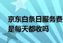 京东白条日服务费是什么 京东白条日服务费是每天都收吗