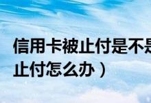 信用卡被止付是不是和被冻结一样（信用卡被止付怎么办）