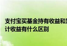 支付宝买基金持有收益和累计收益 支付宝基金持有收益和累计收益有什么区别