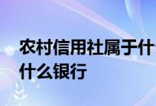 农村信用社属于什么银行卡 农村信用社属于什么银行