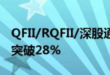 QFII/RQFII/深股通投资者对埃斯顿持股比例突破28%