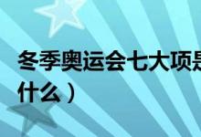冬季奥运会七大项是什么（冬奥会七大项包含什么）