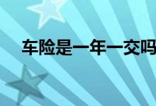 车险是一年一交吗（一年费用大概多少）