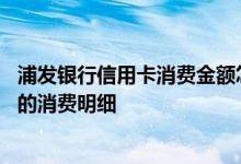浦发银行信用卡消费金额怎么看 怎么样查看浦发银行信用卡的消费明细