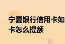 宁夏银行信用卡如何提高额度 宁夏银行信用卡怎么提额
