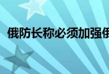 俄防长称必须加强俄白联盟国家的防御能力