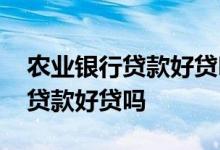 农业银行贷款好贷吗需要什么条件 农业银行贷款好贷吗