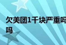 欠美团1千块严重吗 美团打95172能协商还款吗