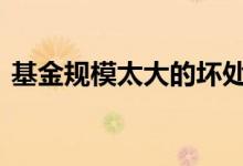 基金规模太大的坏处 基金体量小有什么缺点