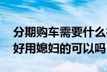 分期购车需要什么征信 分期买车我的征信不好用媳妇的可以吗