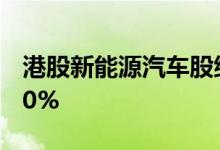 港股新能源汽车股继续走强小鹏汽车大涨超10%