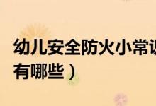 幼儿安全防火小常识（幼儿园防火安全知识小有哪些）