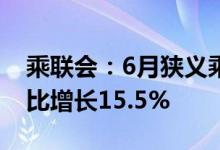 乘联会：6月狭义乘用车零售预计183万辆同比增长15.5%