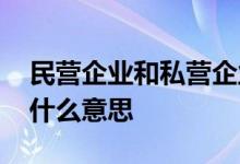 民营企业和私营企业有什么区别 民营企业是什么意思